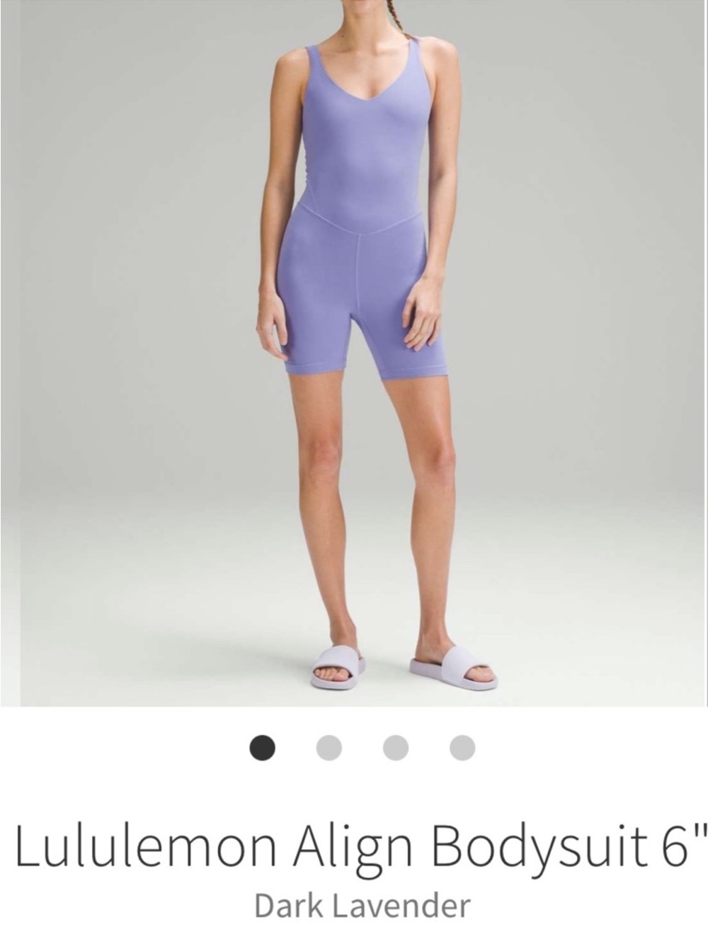 Lululemon Align Bodysuit 6" Dark Lavender Sz 6
